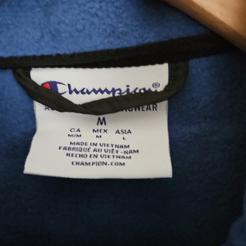 Champion Jacket Arctic Mens Fleece Jacket Blue and Black size Medium NWT - Picture 4 of 5